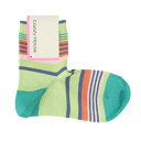 コンフィーハウス(Comfy House)(レディース)ランダムボーダー・ロークルー ソックス CHM251LC1-506