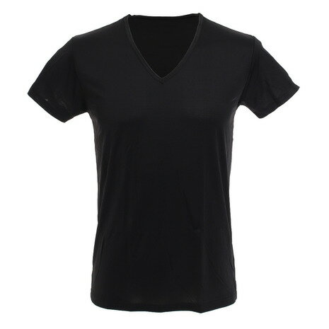 エーシーピージー（ACPG）（メンズ）ドライプラスクール 半袖Vネックシャツ 891PA0GC6118BLK 冷感 黒