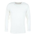 クー(Coo.)(メンズ)ヒートクロス 薄手 長袖クルーネックアンダーシャツ 891CO3ES0021 WHT 防寒
