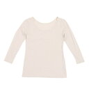 クー(Coo.)(レディース)ヒートクロス 薄手9分袖Uネック 長袖Tシャツ 892CO3ES0026 OWHT 防寒