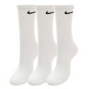 ナイキ(NIKE)(メンズ、レディース)エブリデイ クッション クルーソックス 3足組 SX7664-100HO19