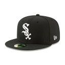 ニューエラ(NEW ERA)(メンズ、レディース)キャップ 59FIFTY MLB オンフィールド シカゴ ホワイトソックス ゲーム 14524891 黒(4)