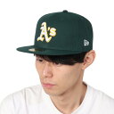 ニューエラ(NEW ERA)(メンズ)キャップ 59FIFTY MLBオンフィールド オークランド・アスレチックス ロード 13554984 帽子 吸汗速乾
