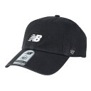 ニューバランス(new balance)(メンズ、レディース)帽子 47 Clean Up Hat キャップ 黒 LAH00151BK スポーツキャップ