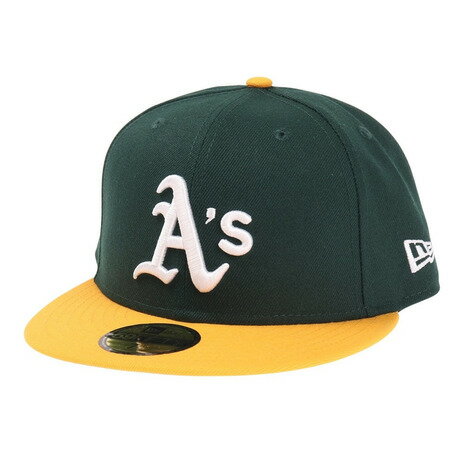 ニューエラ（NEW ERA）（メンズ）帽子 キャップ 59FIFTY MLB オンフィールド オークランド アスレチックス ホーム 11449354 吸汗速乾