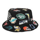 ニューエラ(NEW ERA)(メンズ、レディース)帽子 バケット01 Team Logo Allover NFL ハット 14109613