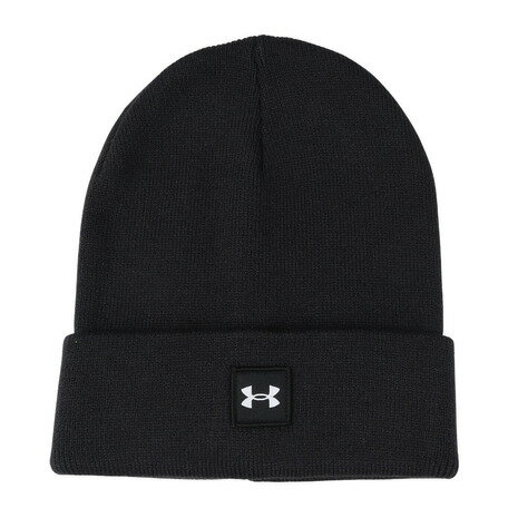  アンダーアーマー（UNDER ARMOUR）（メンズ）ニット帽 ハーフタイム ビーニー 1373155 001 防寒 フリーサイズ 黒