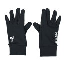 ニューエラ(NEW ERA)(メンズ、レディース)手袋 フリース ウォーマーグローブ 五本指タイプ 防寒 13772526 黒 M-LLサイズ スマホ対応