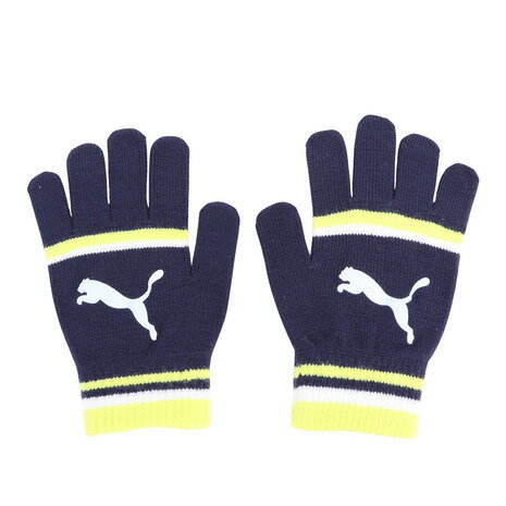 プーマ（PUMA）（メンズ、レディース）手袋 キャットロゴ マジックグローブ 04179810 黒 ライム 滑り止め