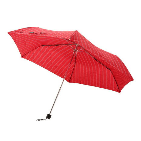 ナチュラルベーシック（Natural Basic）（レディース）雨傘 ロープストライプ 折りたたみ傘 レッド 赤 720-005 暑さ対策 熱中症対策 シンプル 耐風傘 紫外線対策
