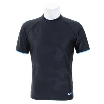 【6/10 0:00-23:59 0のつく日エントリーで5倍〜】 ナイキ(NIKE) 半袖エンボスラッシュガード 2982810-10 (Men's)