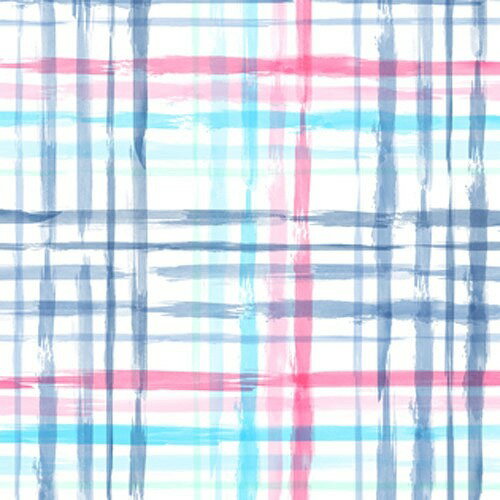 ポーセラーツ 転写紙 模様 WATER CHECK(ウォーターチェック・ブルーピンク) blue pink (無くなり次第終了)
