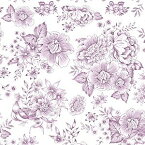 ポーセラーツ 転写紙 柄 SHABBY CHIC FLOWER(シャビーシックフラワー・バイオレット) purple