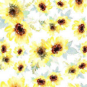 ポーセラーツ 転写紙 花柄 WATER SUNFLOWER (ウォーターサンフラワー） yellow