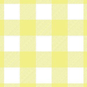 ポーセラーツ 転写紙 模様 BLOCK CHECK(ブロックチェック・パステルイエロー) Lサイズ yellow