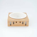 ポーセラーツ 白磁 犬用品 猫用品 キャット ドック おしゃれ シンプル まとめ買い 業務用 皿 容器 ホワイト 白 ドッグフード ペットフードボウル(ウッドス...