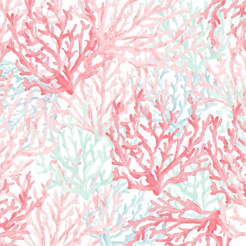 ポーセラーツ 転写紙 珊瑚 サンゴ 海 南国 pink blue red CORAL LEAF(コーラルリーフ)