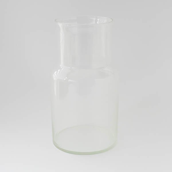 ポーセラーツ 白磁 インテリア アレンジメント ドライ フラワー 花瓶 リユースガラスフラワーベース(ネック) clear