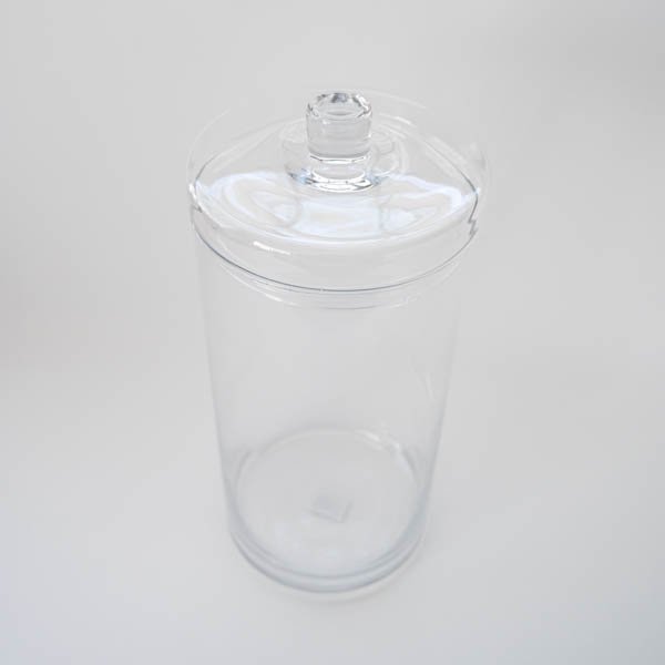 インテリア 花瓶 花器 シリンダー おしゃれ インテリア雑貨 透明 クリア 蓋つき ガラスジャー(トール) 2