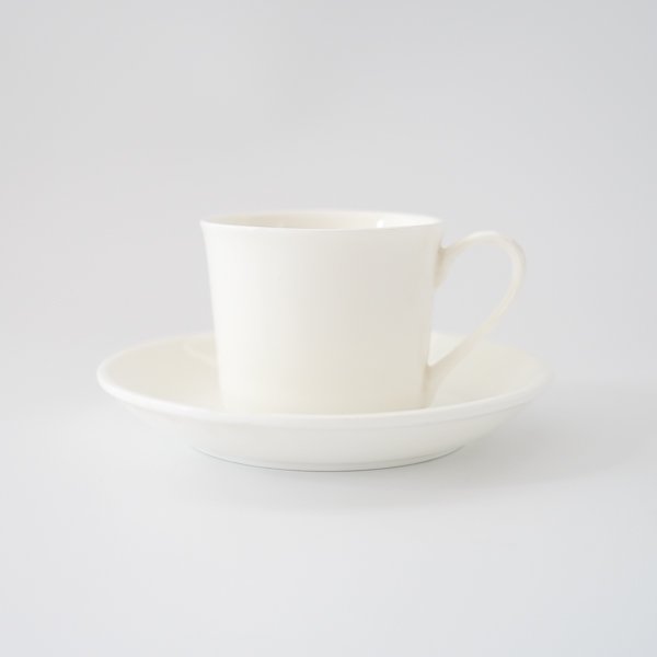 ポーセラーツ 白磁 シンプルデミタスカップ＆ソーサー/ 食器 北欧風 コーヒーカップ ティーカップ
