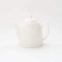 シャープティーポット/ポーセラーツ 白磁 白い食器 ティーポット 茶こし付 (無くなり次第終了)