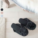 スリッパ レディース フラワールームシューズ ピンク ブラック グレー 花 おしゃれ black gray pink まとめ買い 業務用