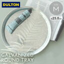 DULTON ダルトン ガルバナイズド ラウンド トレイ(M) / インテリア トレー おぼん アンティーク調 ヴィンテージ風 まとめ買い 業務用 Instag...