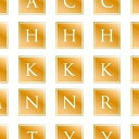 ポーセラーツ 転写紙 文字 ALPHABET MARK SQUARE (アルファベットマーク スクエア・メタリックゴールド) gold