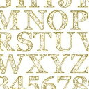 ポーセラーツ 転写紙 文字 HAWAIIAN JEWELRY ALPHABET (L) (ハワイアンジュエリーアルファベット・メタリックゴールド) gold (無くなり次第終了)