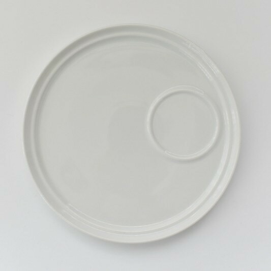 ポーセラーツ 白磁 食器 皿 キッチン用品 サークルカフェプレート 25cm 北欧風