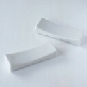 ポーセラーツ 白磁 食器 まとめ買い 業務用 箸置き (長方形) 北欧風