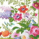 ペーパーナプキン デコパージュ 花柄 まとめ買い 業務用 FLORALIA WHITE L おしゃれ 10枚セット まとめ買い 業務用 ホワイト 白