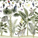 『商品情報』 型番：04-jgl-1907 カラー：その他 規格：A3 印刷範囲：縦26cm×40cm 推奨焼成温度：800度 『商品紹介』 自然の中で躍動感ある動物達と生き生きとした植物を描いた転写紙ジャングル。 あたたかい地域に生息する、カラフルなちょうちょや、ヤシ、シダやバナナの木。 オオハシ、ハシビロコウ、キバタン、インコ、オウムの鳥たち。 テナガザルやワオキツネザル、チーター、ナマケモノも。 リゾート感や南国の雰囲気を出したいときにおススメです。 ぜひお気に入りの動物たちを見つけてください。 ・普段使いのカップ＆ソーサやマグに。 ・プレートに焼成して、自然溢れるお洒落な仕上がりに。 ・南国リゾート好きさんへ贈る特別なギフトに。 ポーセラーツ 教室、絵付け教室などに通われている方に大人気です！※モニターの発色の具合によって実際のものと色が異なる場合がございます ※ネコポス発送に関しまして※転写紙A4サイズはそのまま、A3サイズは折り曲げての発送となりますのでご注意ください。（転写紙は完全に折り曲げると曲がった部分の印刷がうまく転写できませんので、ご了承いただける方のみご選択ください） ■沖縄・離島対象地域はこちらからご確認頂けます こちらからギフトラッピングを追加出来ます 検索 summerお客様のご使用例 お客様の素敵なスタイリングをご紹介♪ 是非チェックしてみてくださいね！ 記事をアップされる際に Instagram→タグ付 #victoriadesign7／メンション@victoriadesign7 と入れていただきますと嬉しいです！ （記事掲載の際は掲載の可否をお問合せいたします）