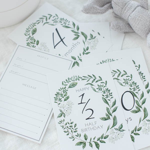 マンスリーカード ニューボーンフォト/ マンスリーカード(13枚セット)/ 月齢カード撮影 小物 月例カード マイルストーン まとめ買い 業務用 Instagr...