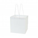 ショッパー ペーパーバッグ ギフト プレゼント ラッピング まとめ買い 業務用 誕生日 紙袋(ホワイト)(L) white 白 ショッピングバッグ