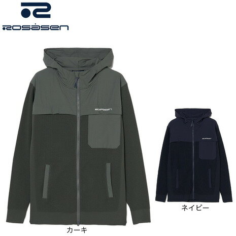 ROSASEN（メンズ）ゴルフウェア アウター ニットタフタ フルジップブルゾン 044-53211-25SS
