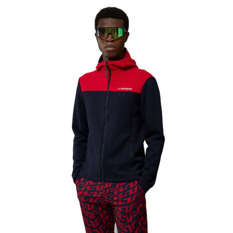 J.LINDEBERG（メンズ）ゴルフウェア アウター 防寒 速乾 ストレッチ Jeff フード ジャケット 071-57928-098