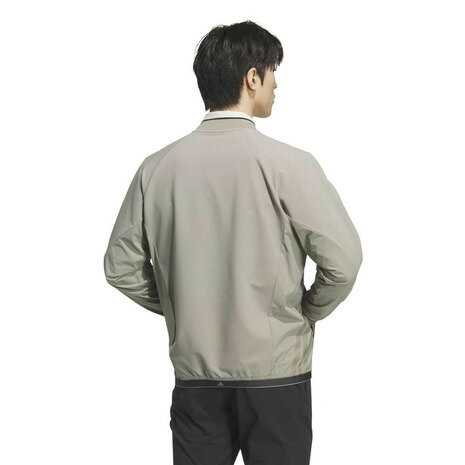 【最大1万Pバック エントリー＆抽選 11/18限定】アディダス（adidas）（メンズ）ゴルフウェア アウター ファブリックMIX 防風フルジップジャケット JWJ82-JM9544 BEG