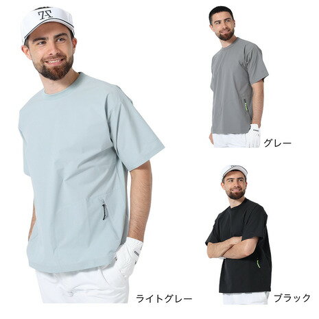 【8/8 19時~5時間限定 5点以上購入で最大10%OFFクーポン】トミーアーマー(Tommy Armour)(メンズ)ゴルフウェア ストレッチ プルオーバー 丸首 ジャケット アウター 絶耐撥水 半袖ピステ 401TA21DT0001