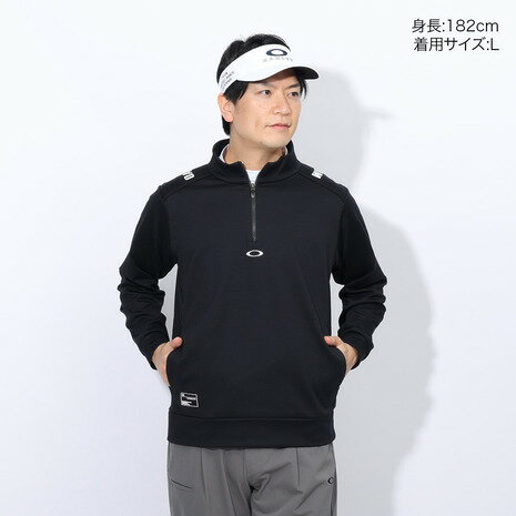 【11/11 1:59まで さらに最大P10倍】オークリー（OAKLEY）（メンズ）ゴルフウェア アウター 軽量 STALWART CRESCENT ハーフジップ フリース FOA407319