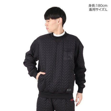 フィドラ（FIDRA）（メンズ）ゴルフウェア アウター 中綿 ヘリンボーンキルトプルオーバー FV5STY06