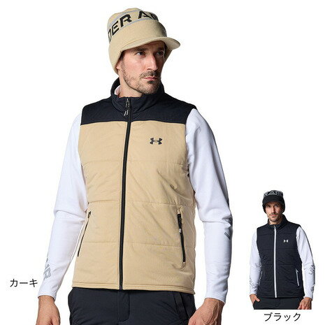 アンダーアーマー（UNDER ARMOUR）（メンズ）ゴルフウェア アウター DRIVE PRO INSULATED フルジップ 中綿ベスト 6007925