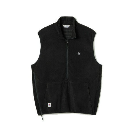 【最大1万Pバック エントリー＆抽選 11/18限定】マンシング（MUNSING）（メンズ）ゴルフウェア フリースプルオーバーベスト MU5FVE01M BK00