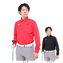 ルコックスポルティフ(lecoqsportif)(メンズ)ゴルフウェア 吸汗速乾 ストレッチフォーサー ジャガード 長袖シャツ LG4FLS03M