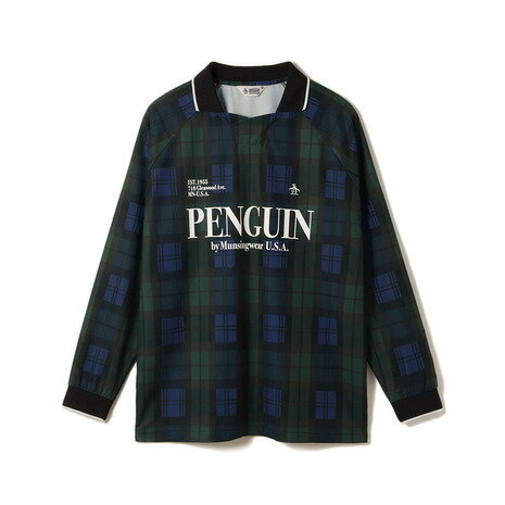 マンシング（MUNSING）（メンズ）ゴルフウェア ブラックウォッチゲームシャツ MU5FLS04M NV00