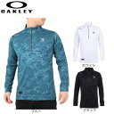 オークリー(OAKLEY)(メンズ)ゴルフウェア 吸汗 速乾 Skull Endeavor 長袖ジップモックシャツ FOA405737