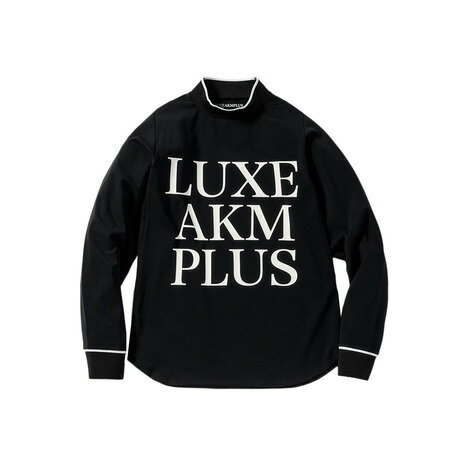 リュクスエイケイエムプラス（LUXEAKMPLU）（メンズ）ゴルフウェア ビッグロゴモックネックインナー LAT-24051black