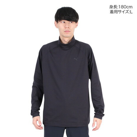 【11/16 23:59まで 全商品最大P10倍要エントリー】プーマ（PUMA）（メンズ）ゴルフウェア 裏起毛 バックプリント 長袖 タートルネック 631655