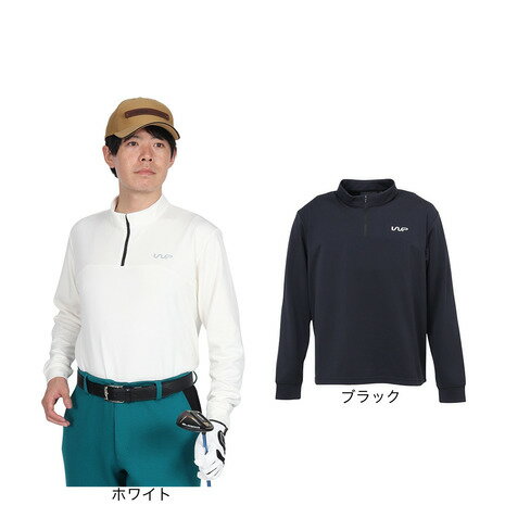 【11/11 1:59まで さらに最大P10倍】ザ・ワープ・バイ・エネーレ（The Warp By Ennerre）（メンズ）ゴルフウェア 吸汗速乾 ハーフジップ 長袖シャツ WG5STG14