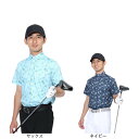 パフォーマンスギア(PG)(メンズ) ゴルフウェア 吸汗 速乾 冷感 半袖ポロシャツ ヤシ柄 403PG22EG2034